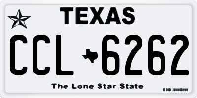 TX license plate CCL6262