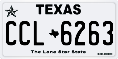 TX license plate CCL6263