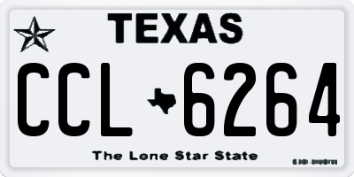 TX license plate CCL6264