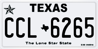 TX license plate CCL6265