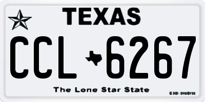 TX license plate CCL6267