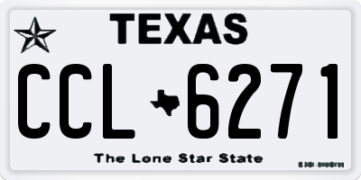 TX license plate CCL6271