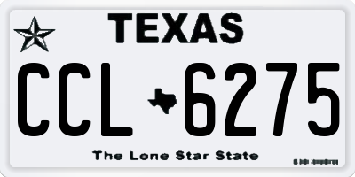 TX license plate CCL6275