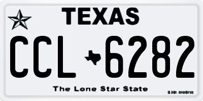 TX license plate CCL6282