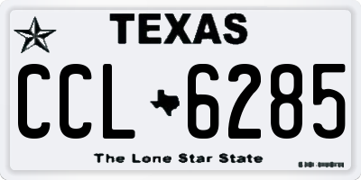 TX license plate CCL6285