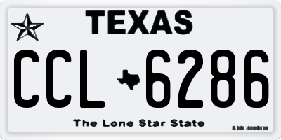 TX license plate CCL6286
