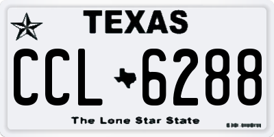 TX license plate CCL6288