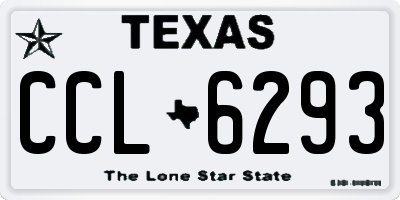 TX license plate CCL6293