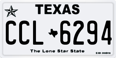 TX license plate CCL6294