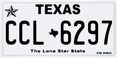 TX license plate CCL6297