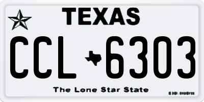 TX license plate CCL6303