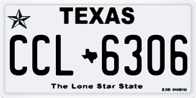 TX license plate CCL6306