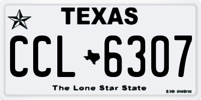 TX license plate CCL6307