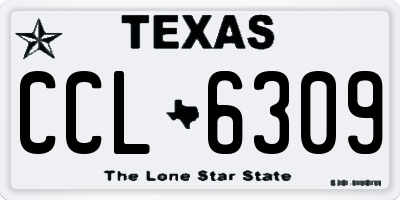 TX license plate CCL6309