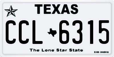 TX license plate CCL6315