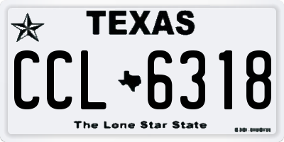TX license plate CCL6318