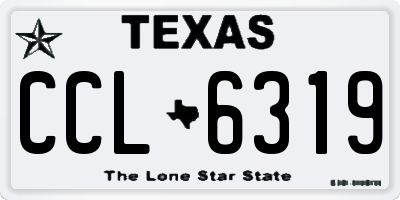 TX license plate CCL6319