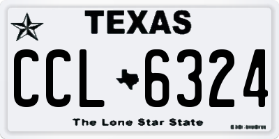 TX license plate CCL6324