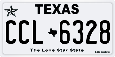 TX license plate CCL6328