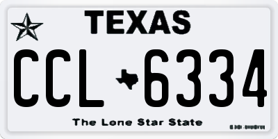 TX license plate CCL6334