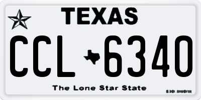 TX license plate CCL6340