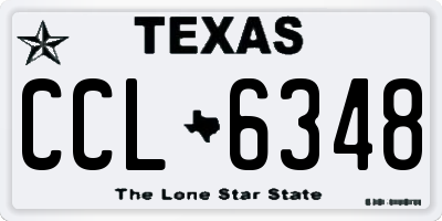 TX license plate CCL6348