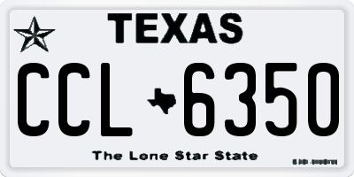TX license plate CCL6350