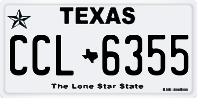 TX license plate CCL6355