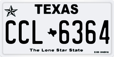 TX license plate CCL6364