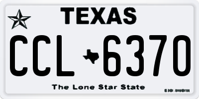 TX license plate CCL6370