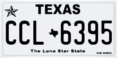 TX license plate CCL6395