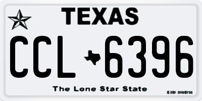 TX license plate CCL6396