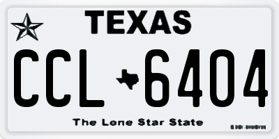 TX license plate CCL6404