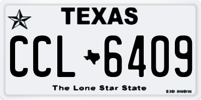 TX license plate CCL6409