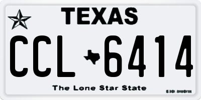 TX license plate CCL6414