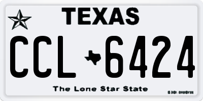 TX license plate CCL6424
