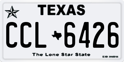 TX license plate CCL6426