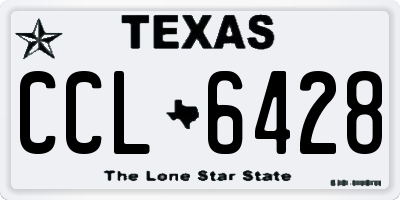 TX license plate CCL6428