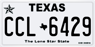 TX license plate CCL6429