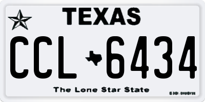 TX license plate CCL6434