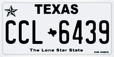 TX license plate CCL6439