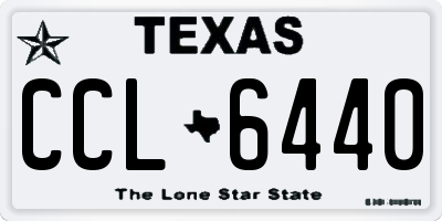 TX license plate CCL6440