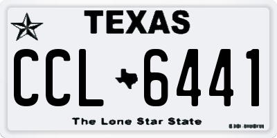 TX license plate CCL6441