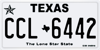 TX license plate CCL6442