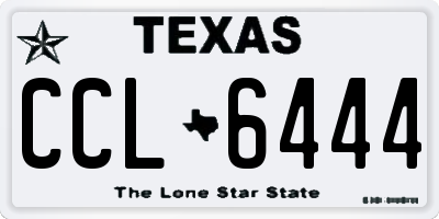 TX license plate CCL6444