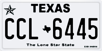 TX license plate CCL6445