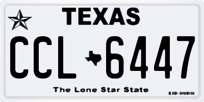 TX license plate CCL6447