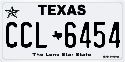 TX license plate CCL6454