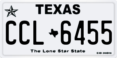 TX license plate CCL6455