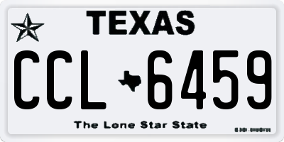 TX license plate CCL6459